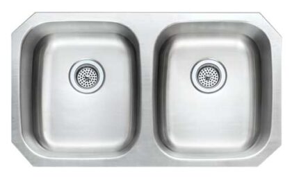 Double basin envy stainless steel sink