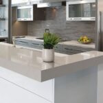 Alabaster White quartz kitchen