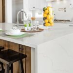 Calacatta Duolina Quartz kitchen