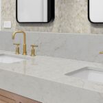 Calacatta Miraggio Cove quartz bathroom