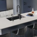 Carrara Trigato Quartz kitchen