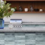 Everest Mist Granite outdoor kitchen