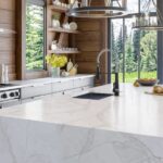 Lumen Sky quartz - kitchen