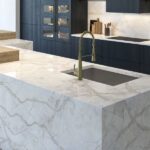 Lumen Sky quartz - kitchen with sink