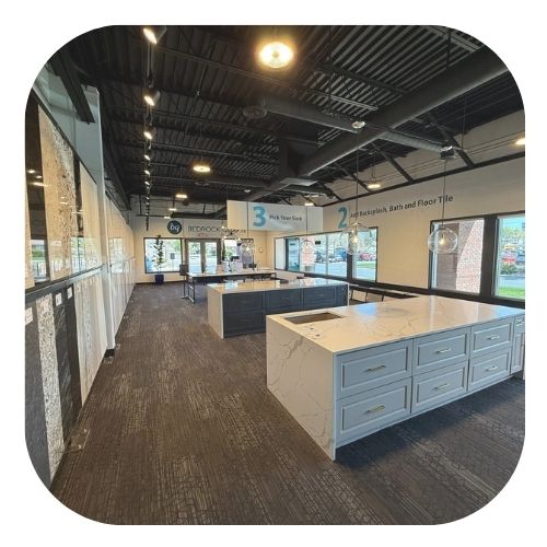 Bedrock Quartz Sandy Utah showroom sinks section