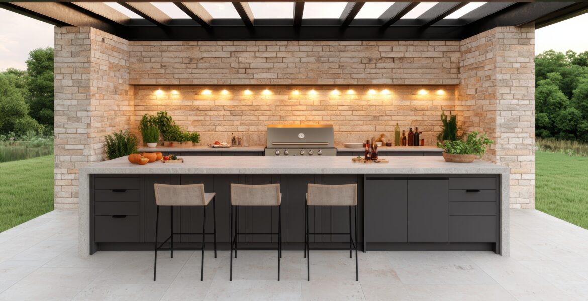 What Are the Components of a Good Outdoor Kitchen in Utah | Bedrock Quartz
