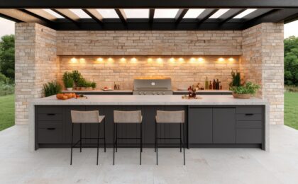 What Are the Components of a Good Outdoor Kitchen in Utah | Bedrock Quartz