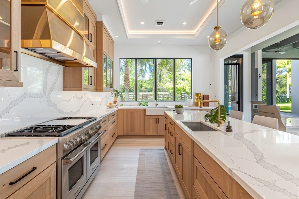 Quartz Countertops in Sandy UV Light, Heat, and Seam Alignment Quartz Countertops in Sandy UV Light, Heat, and Seam Alignment