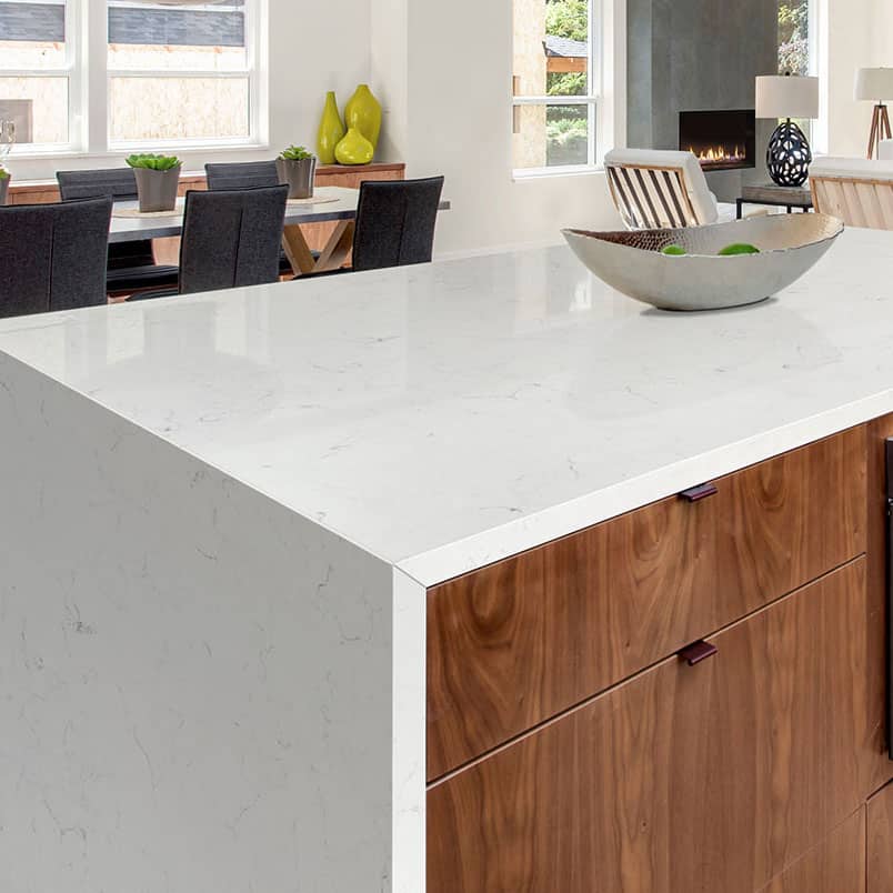 Carrara Pisa quartz countertops in a Utah kitchen Carrara Pisa quartz countertops in a Utah kitchen