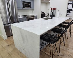 Glorious White Marble Kitchen Installation